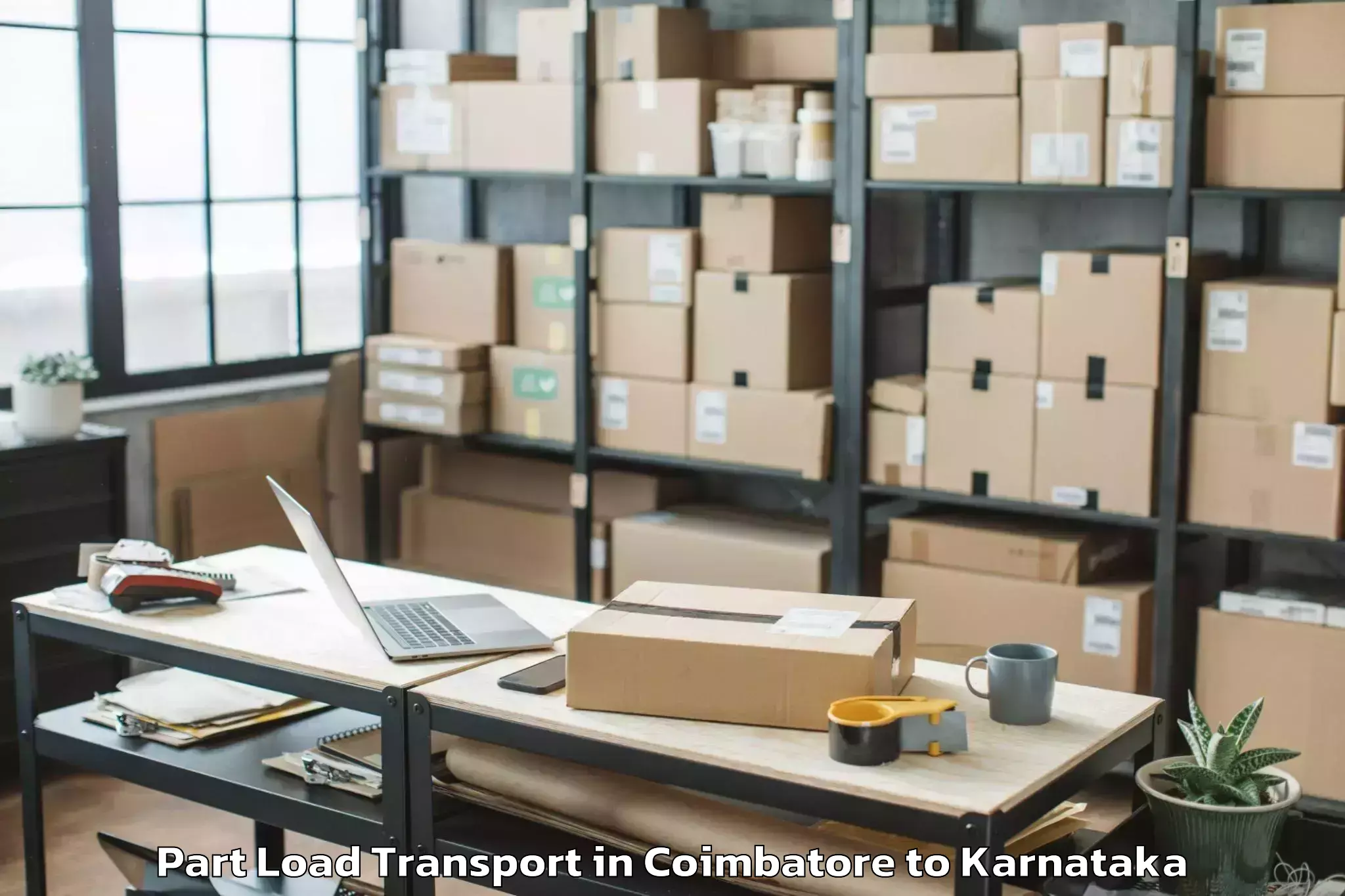 Easy Coimbatore to Thirthahalli Part Load Transport Booking